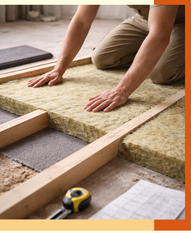 Шумоизоляция пола в Железногорске от 1278 руб./м² — профессиональная звукоизоляция | ТепломастерЖлк