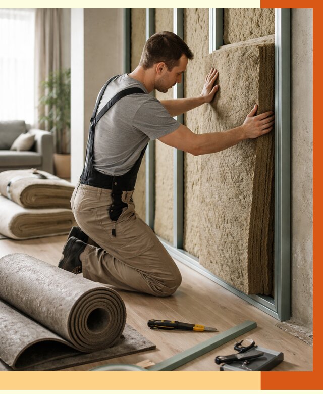 Шумоизоляция перегородок в Железногорске от 1686 руб. за м2 — ТепломастерЖлк