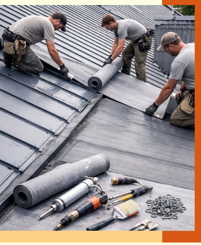 Гидроизоляция металлической кровли полимочевиной в Железногорске от 8688 руб. | ТепломастерЖлк