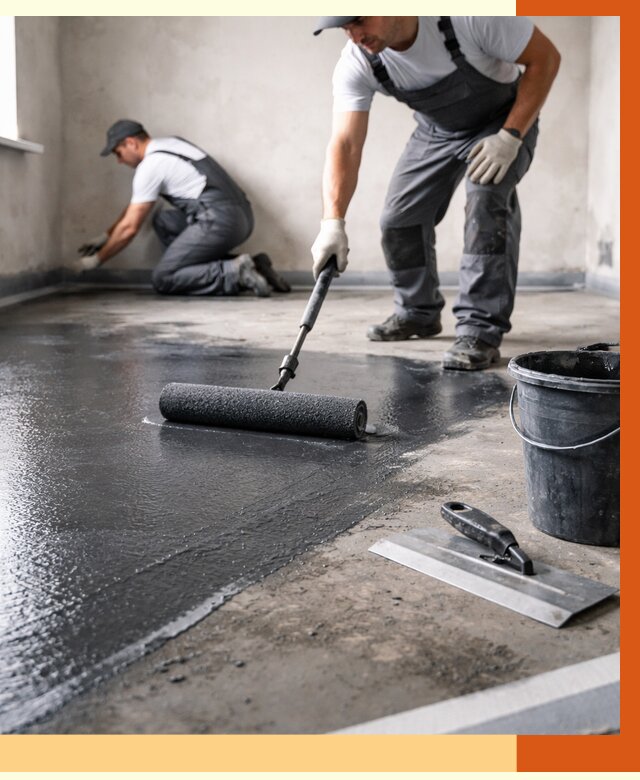 Профессиональная гидроизоляция пола в Железногорске от 8688 руб. под ключ | ТепломастерЖлк