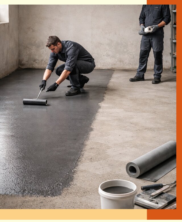 Гидроизоляция гаражного пола в Железногорске от 3577 руб./м² — ТепломастерЖлк профессионально