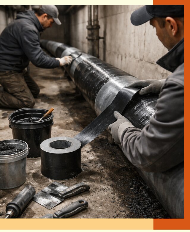 Гидроизоляция труб в Железногорске от 2555 руб. — профессиональная герметизация | ТепломастерЖлк