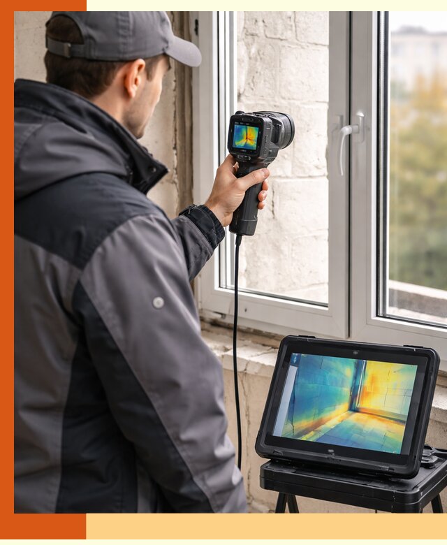 Тепловизионное обследование дома в Железногорске для выявления утечек тепла