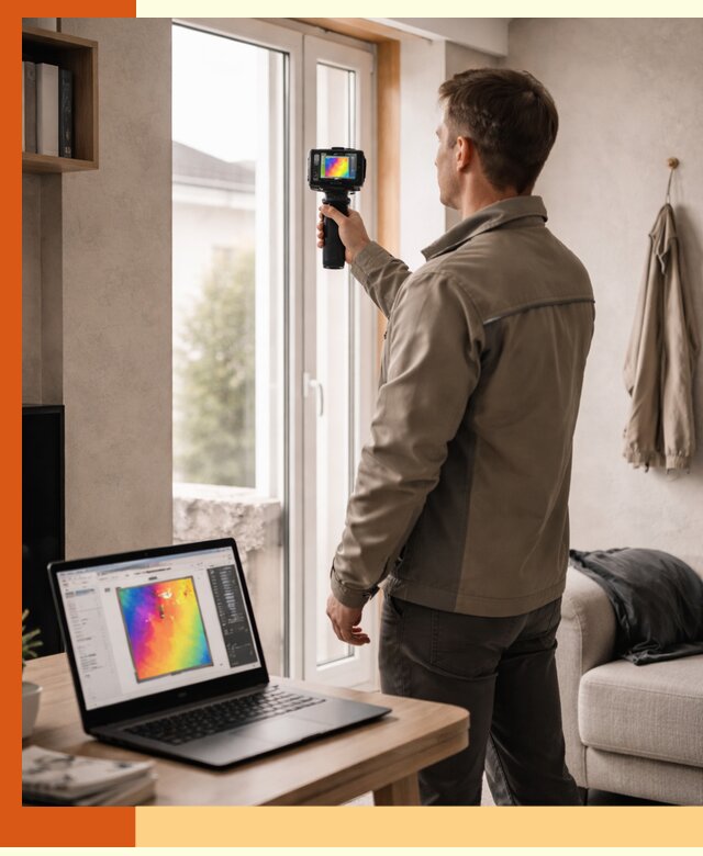 Тепловизионное обследование квартиры в Железногорске для поиска утечек тепла