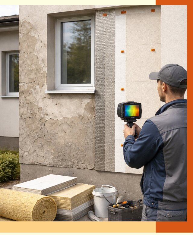 Тепловизионное обследование фасада в Железногорске от 4599 руб. под ключ | ТепломастерЖлк