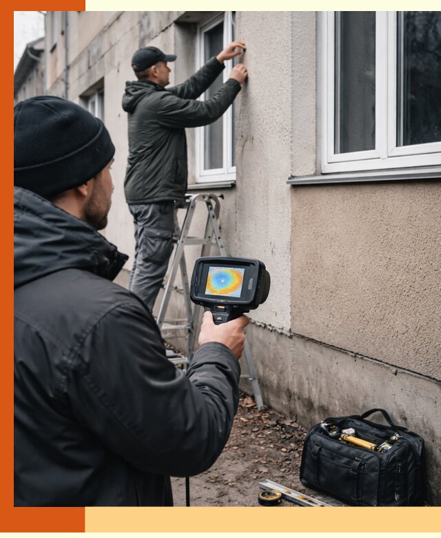 Тепловизионное обследование фасада в Железногорске для выявления дефектов