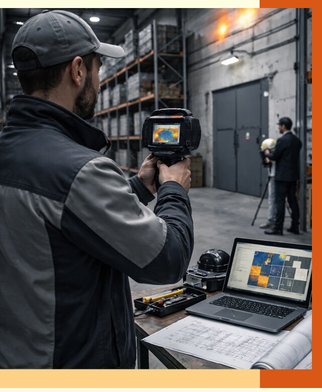 Тепловизионное обследование склада в Железногорске от 6644 руб. | ТепломастерЖлк