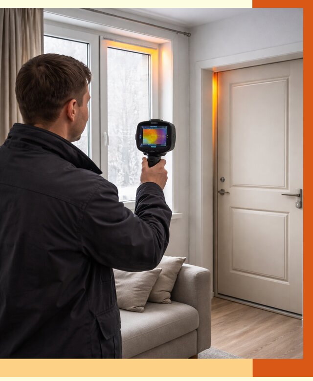 Тепловизионное обследование окон и дверей в Железногорске от 4599 руб. | ТепломастерЖлк