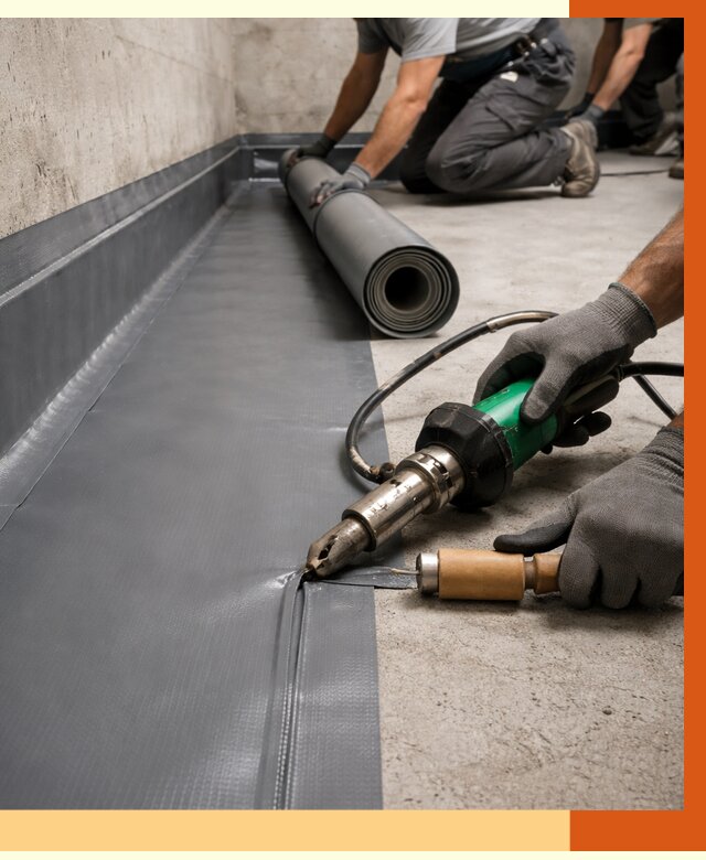 Монтаж гидроизоляционной мембраны в Железногорске от 1017 руб/м2 | ТепломастерЖлк