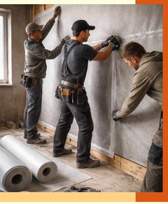 Монтаж ветроизоляции в Железногорске от 4599 руб./м2 — профессионально | ТепломастерЖлк