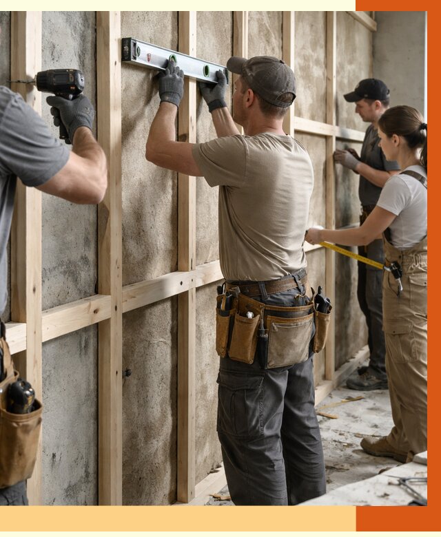 Монтаж обрешетки под утепление в Железногорске от 1175 руб/м² | Заказать у ТепломастерЖлк